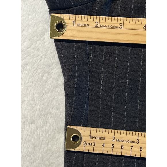 Armani Collezioni 44L 35x30 Gray Stripe Mens Wool Cashmere Flannel Finish Lux - Picture 10 of 16